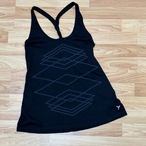 Old Navy Black Geometric Design Tank Top